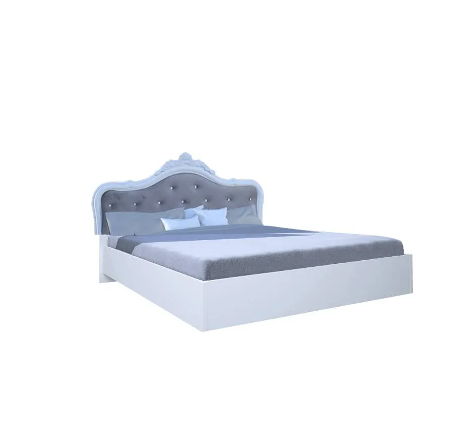Luiza łóżko 1,8 biały połysk ze stelażem - Biały połysk' title='Luiza łóżko 1,8 biały połysk ze stelażem