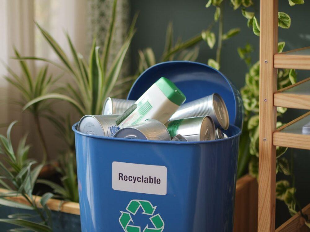dezodorant w koszu na recykling