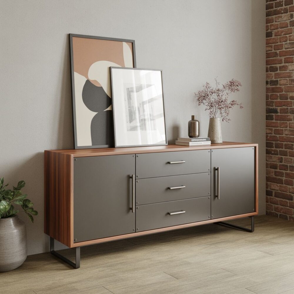 drewniana komoda loftowa