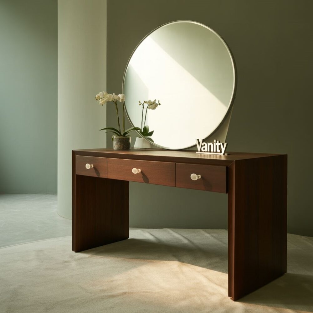 drewniana toaletka wenge