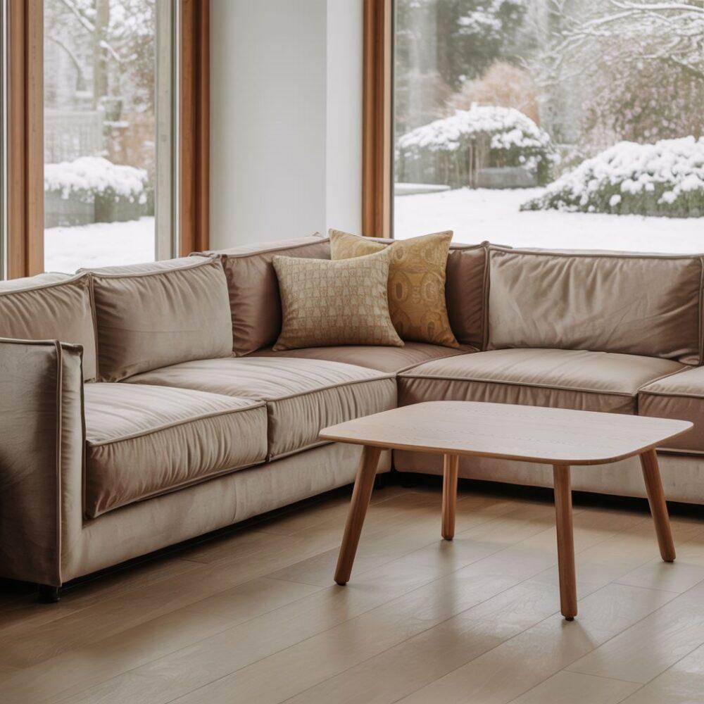 elegancka sofa narożna