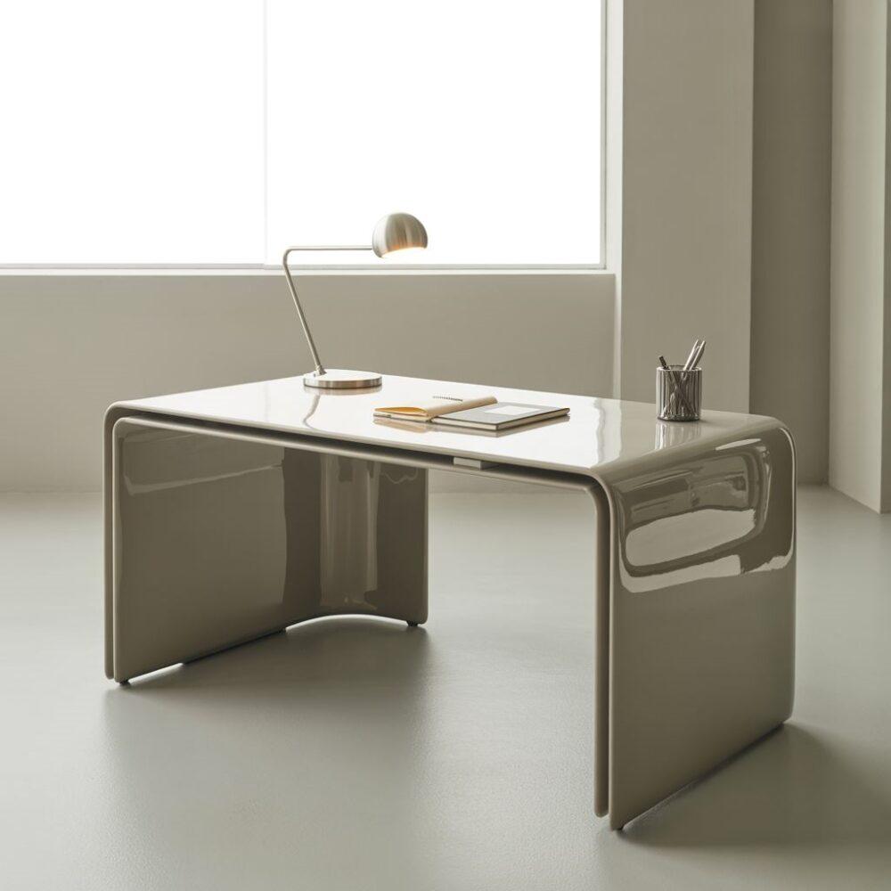 minimalistyczne biurko narożne