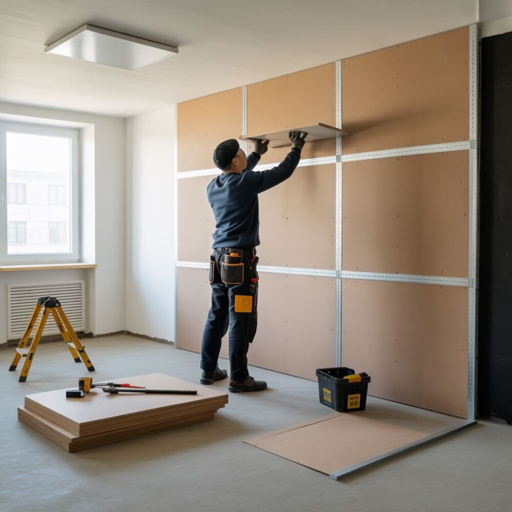 montaż wygłuszenia ściany