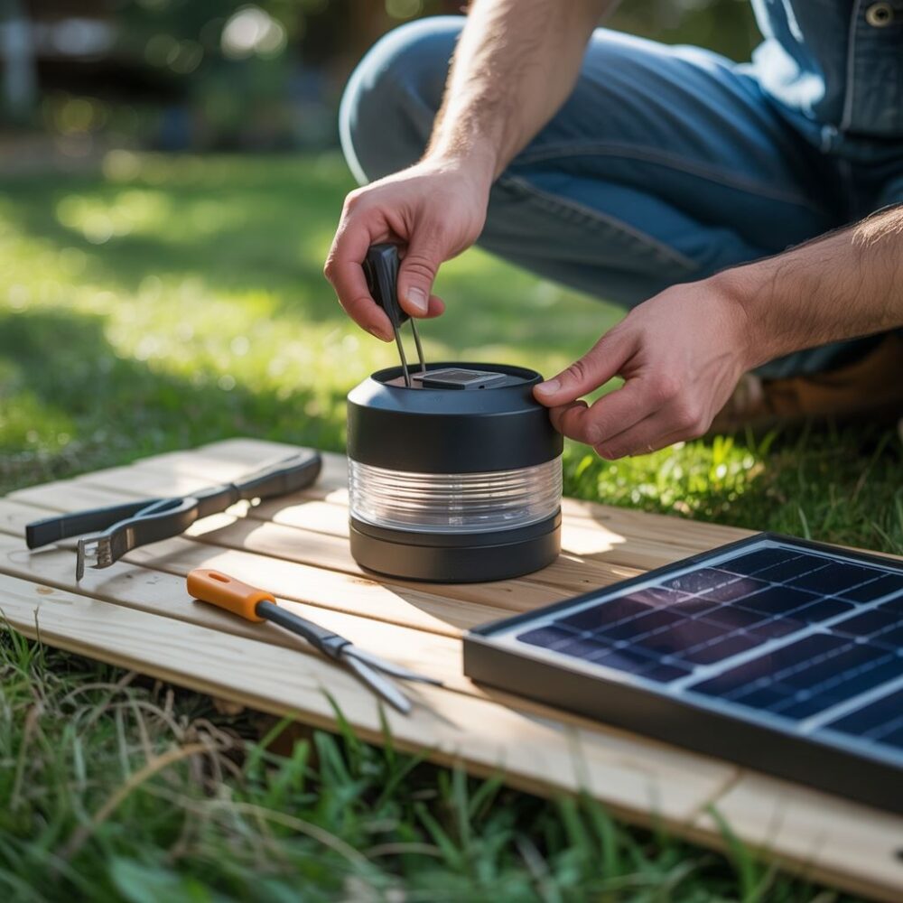 naprawa lampy solarnej