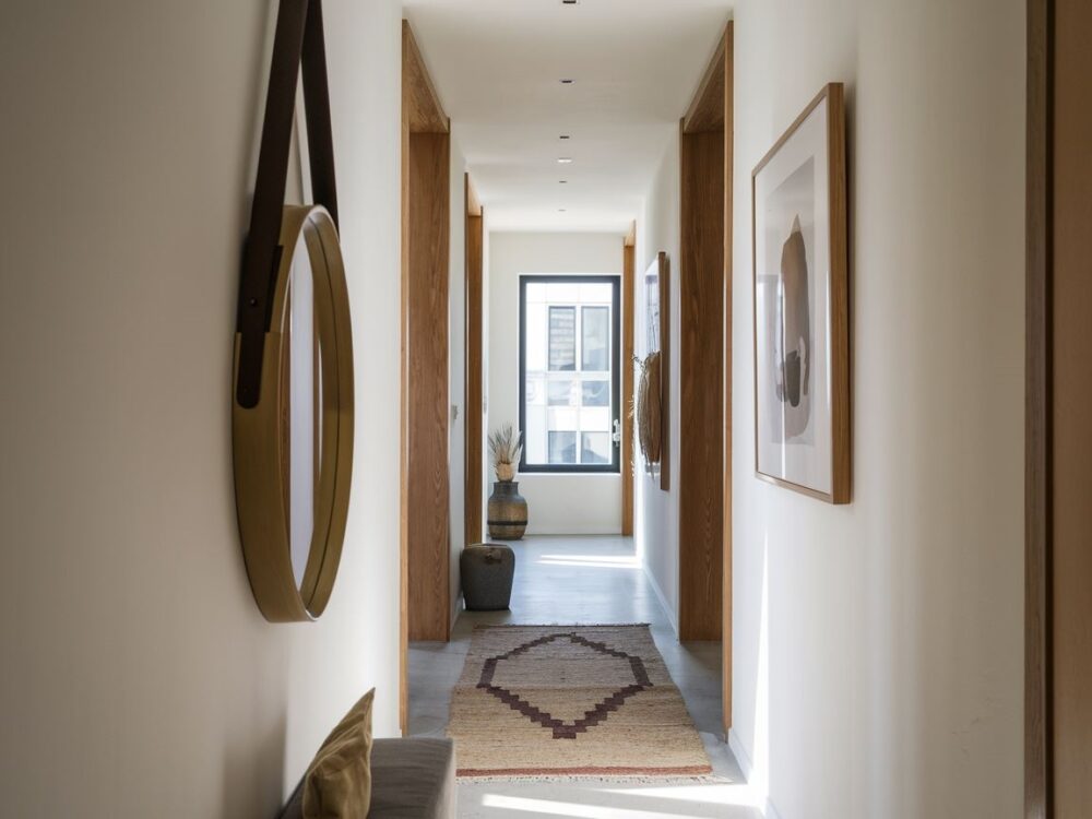 nowoczesny korytarz z lustrem