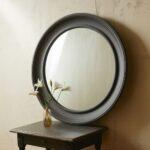 okrągłe lustro czarna rama