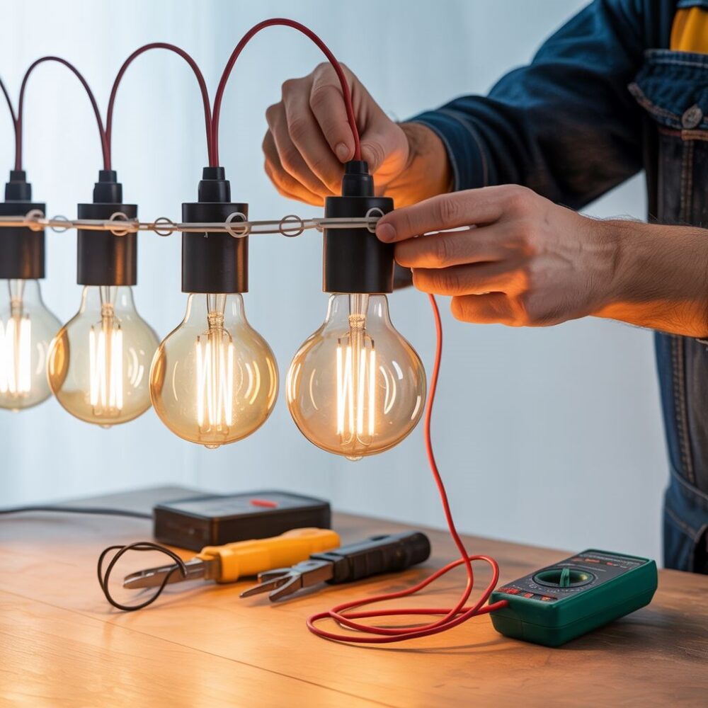 podłączanie lamp krok po kroku