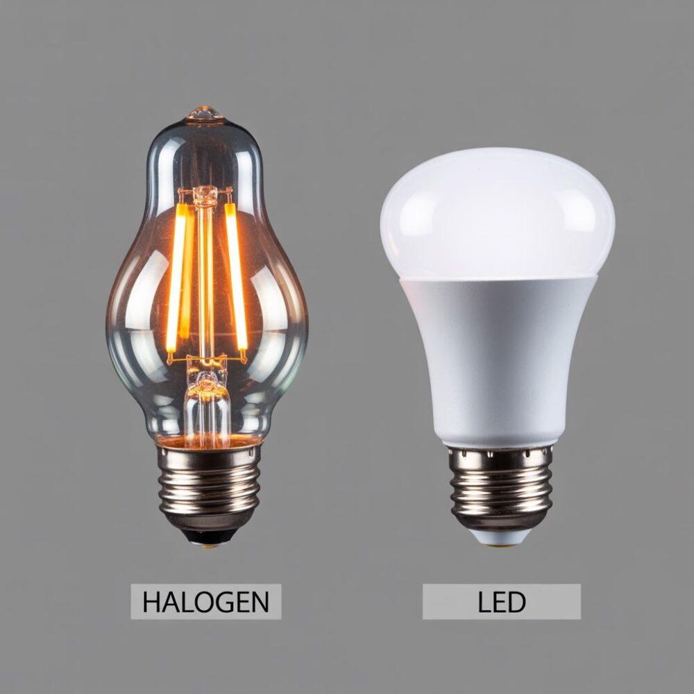porównanie halogen i LED