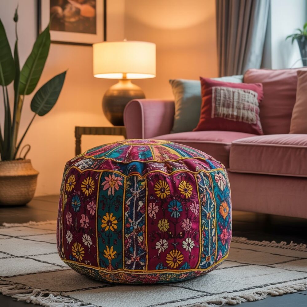 pufa orientalna wzorzysta