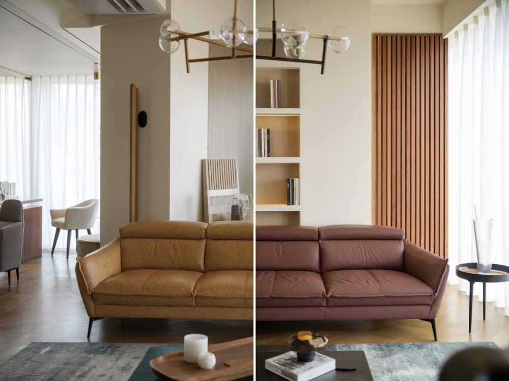sofa o eleganckim wyglądzie