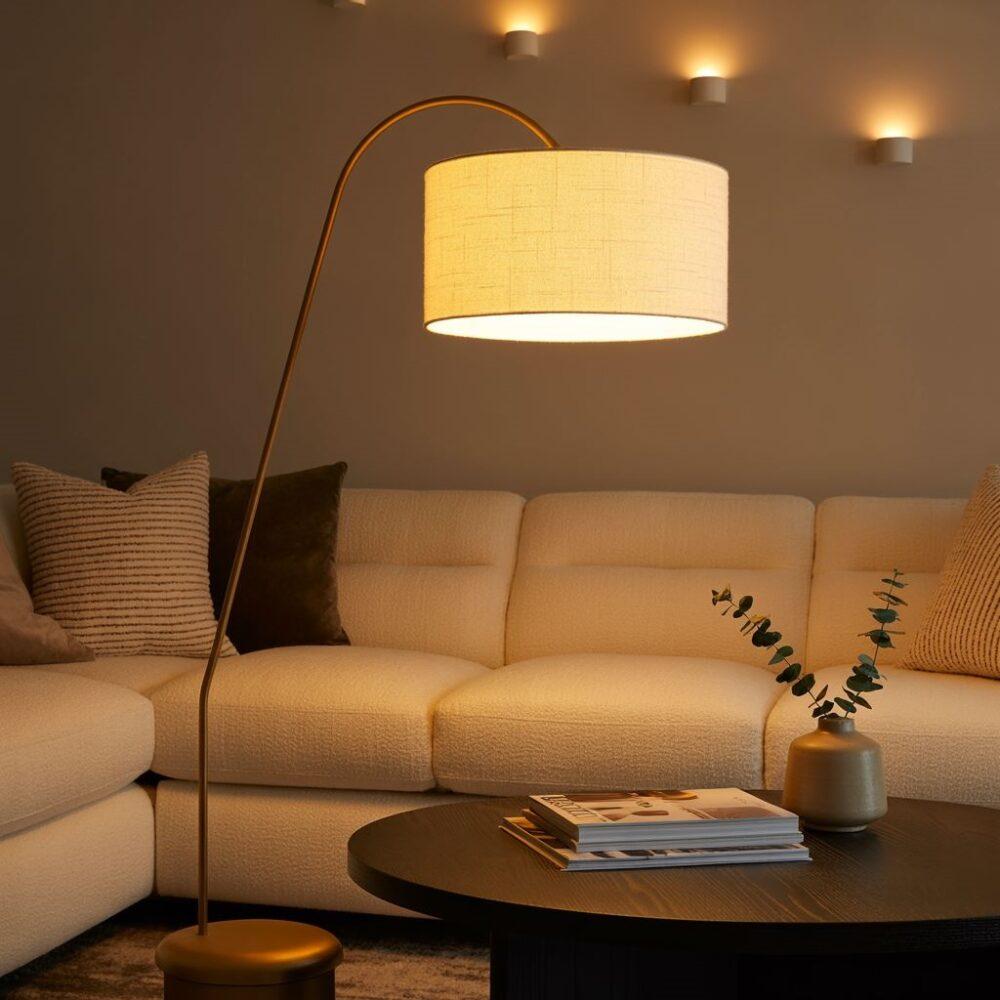 światło dekoracyjne w salonie