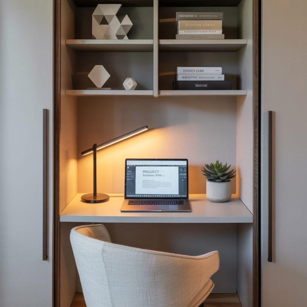 szafa przesuwna z biurkiem