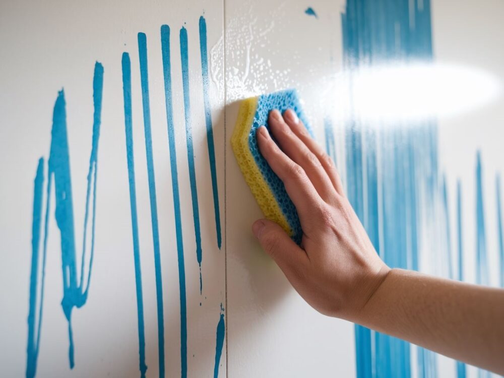 usuwanie tuszu ze ściany