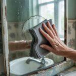 zardzewiałe krawędzie lustra